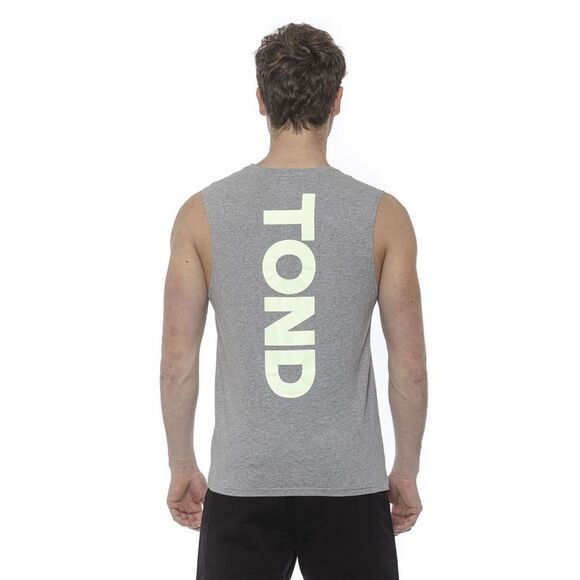 Tond Gray Cotton Men Tank Men's Top